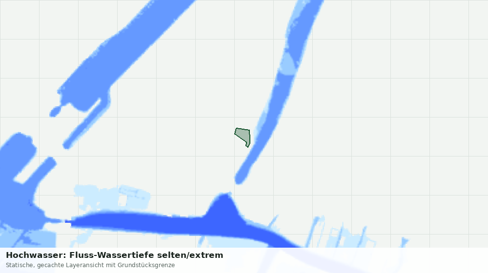 Statische Kartenansicht: Hochwasser: Fluss-Wassertiefe selten/extrem
