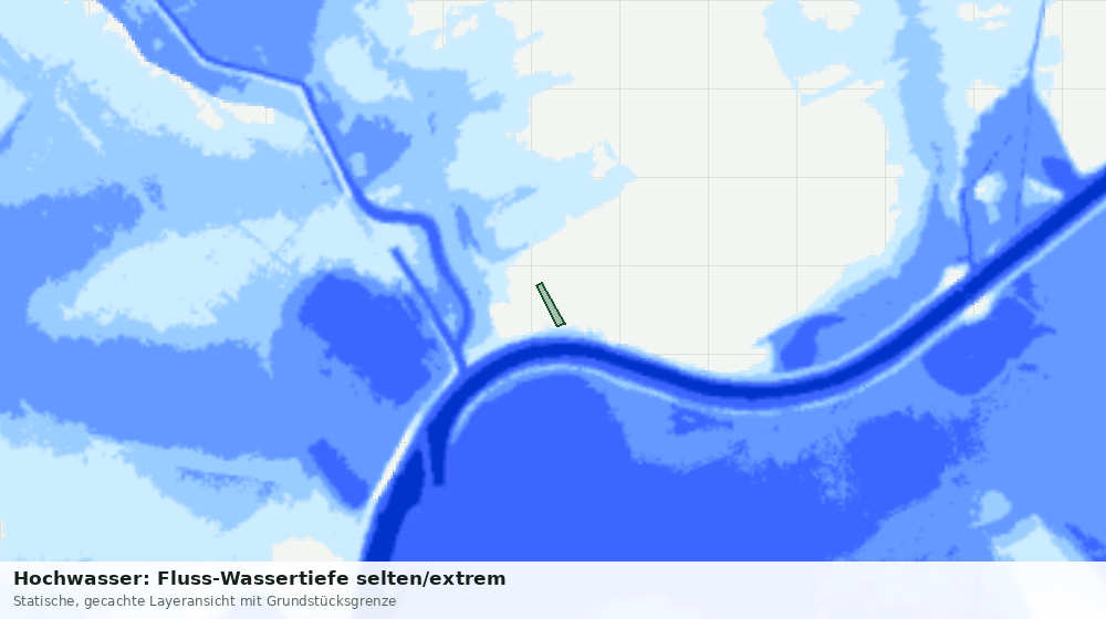 Statische Kartenansicht: Hochwasser: Fluss-Wassertiefe selten/extrem