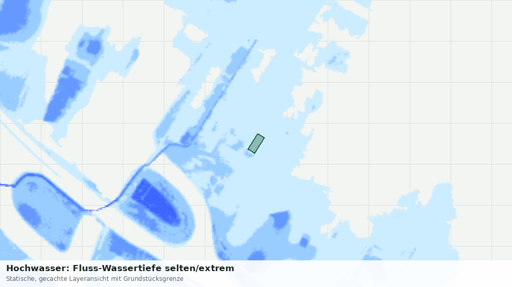 Statische Kartenansicht: Hochwasser: Fluss-Wassertiefe selten/extrem