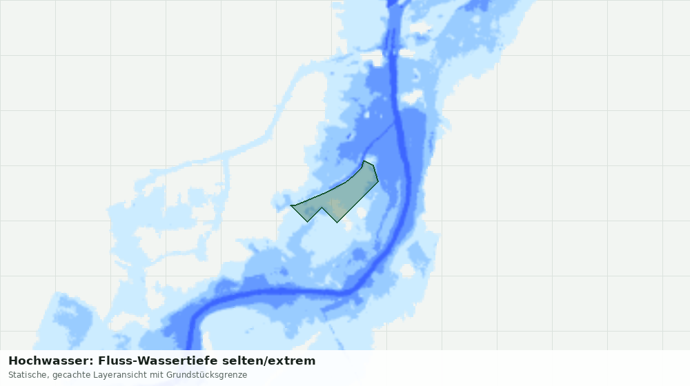 Statische Kartenansicht: Hochwasser: Fluss-Wassertiefe selten/extrem