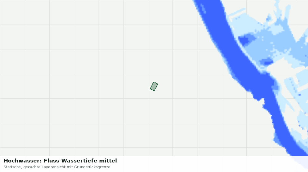 Statische Kartenansicht: Hochwasser: Fluss-Wassertiefe mittel