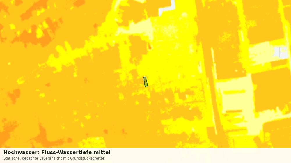 Statische Kartenansicht: Hochwasser: Fluss-Wassertiefe mittel