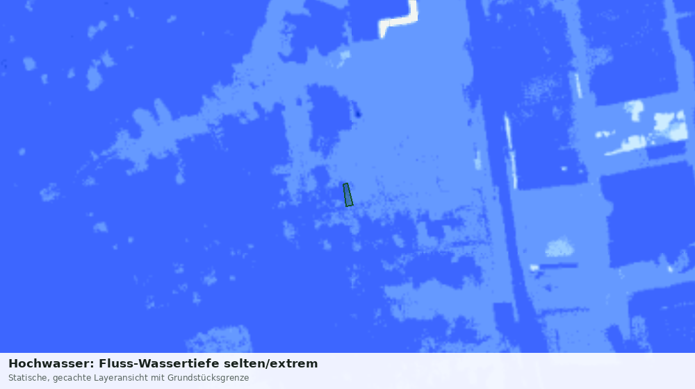 Statische Kartenansicht: Hochwasser: Fluss-Wassertiefe selten/extrem