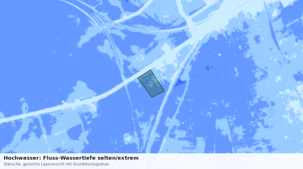 Statische Kartenansicht: Hochwasser: Fluss-Wassertiefe selten/extrem