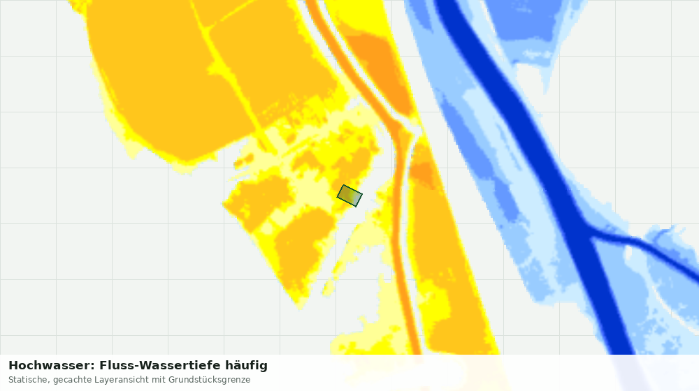 Statische Kartenansicht: Hochwasser: Fluss-Wassertiefe häufig
