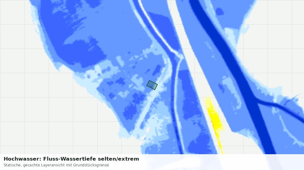 Statische Kartenansicht: Hochwasser: Fluss-Wassertiefe selten/extrem
