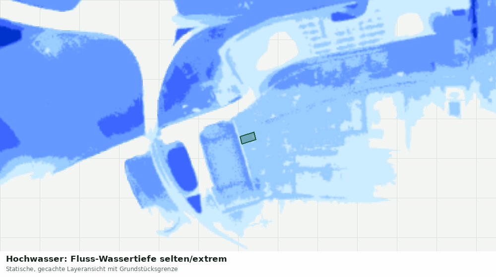 Statische Kartenansicht: Hochwasser: Fluss-Wassertiefe selten/extrem
