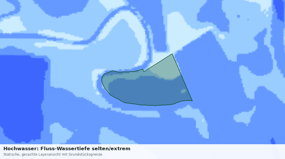 Statische Kartenansicht: Hochwasser: Fluss-Wassertiefe selten/extrem