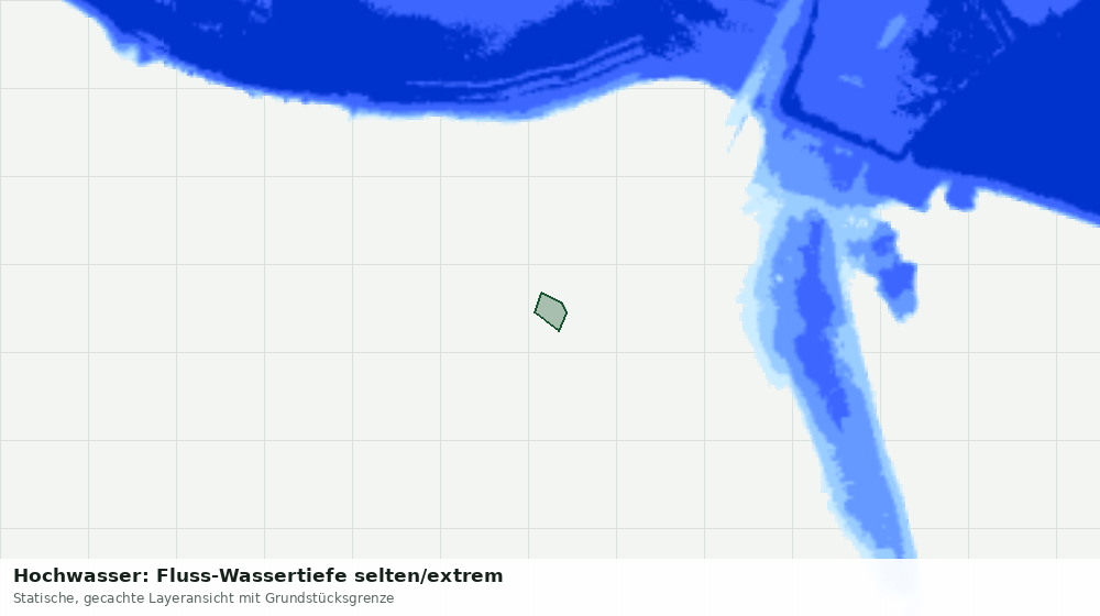 Statische Kartenansicht: Hochwasser: Fluss-Wassertiefe selten/extrem