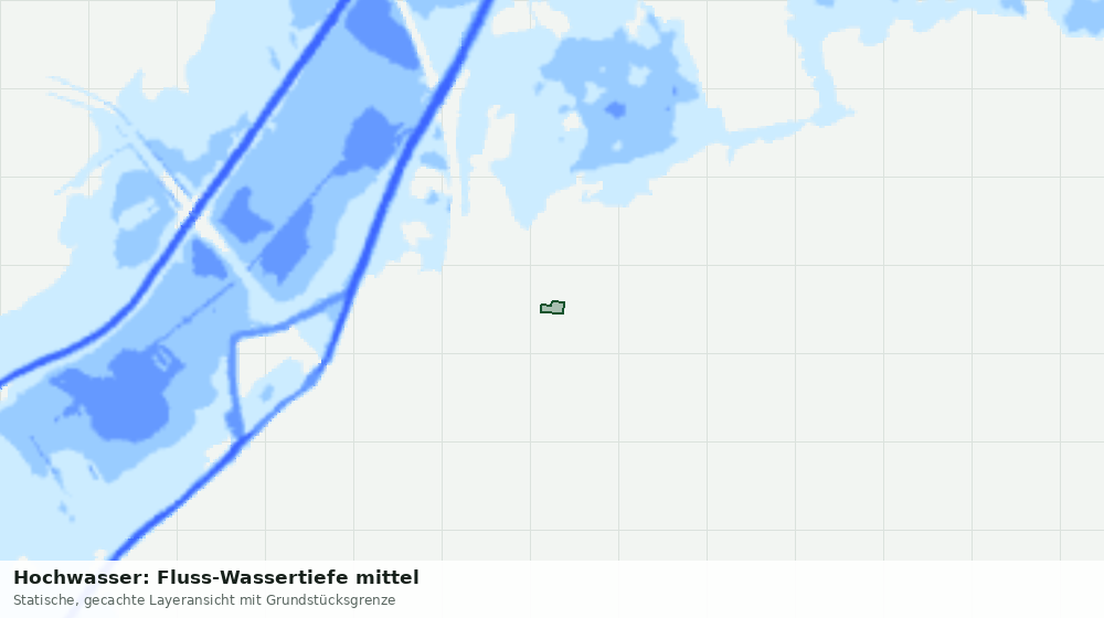Statische Kartenansicht: Hochwasser: Fluss-Wassertiefe mittel
