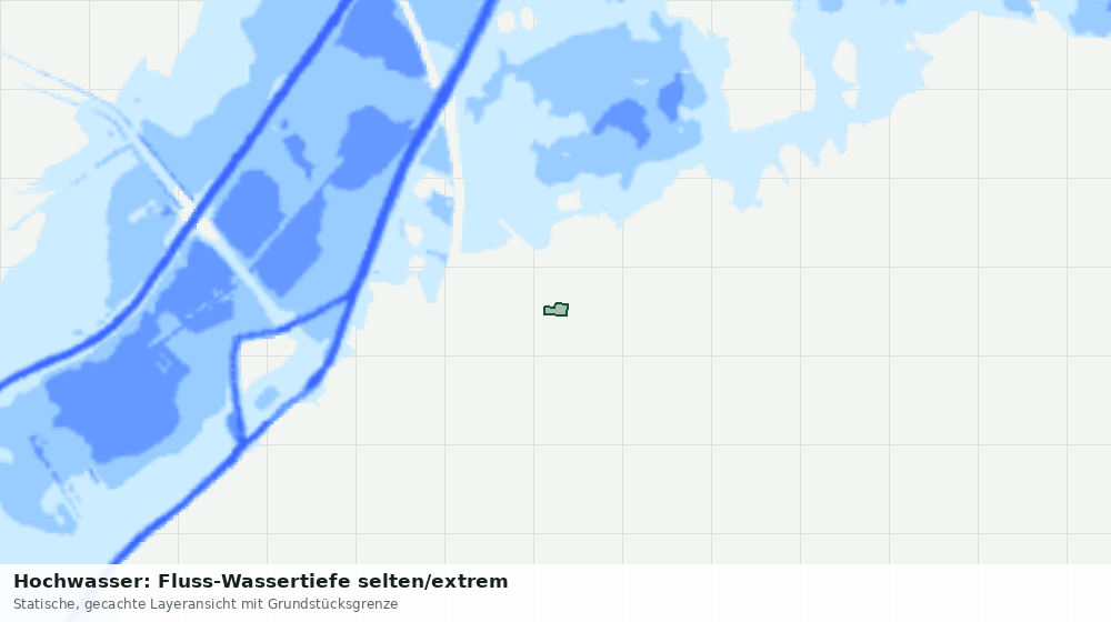 Statische Kartenansicht: Hochwasser: Fluss-Wassertiefe selten/extrem