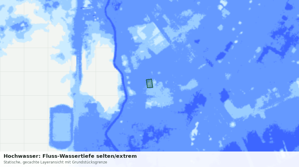 Statische Kartenansicht: Hochwasser: Fluss-Wassertiefe selten/extrem