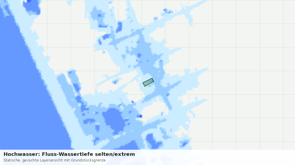 Statische Kartenansicht: Hochwasser: Fluss-Wassertiefe selten/extrem