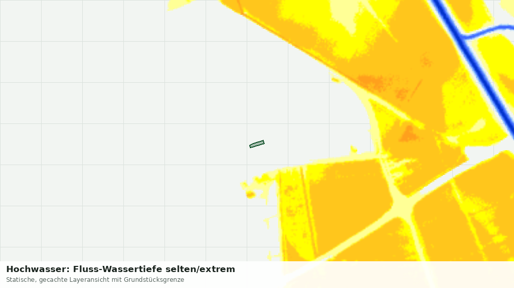 Statische Kartenansicht: Hochwasser: Fluss-Wassertiefe selten/extrem