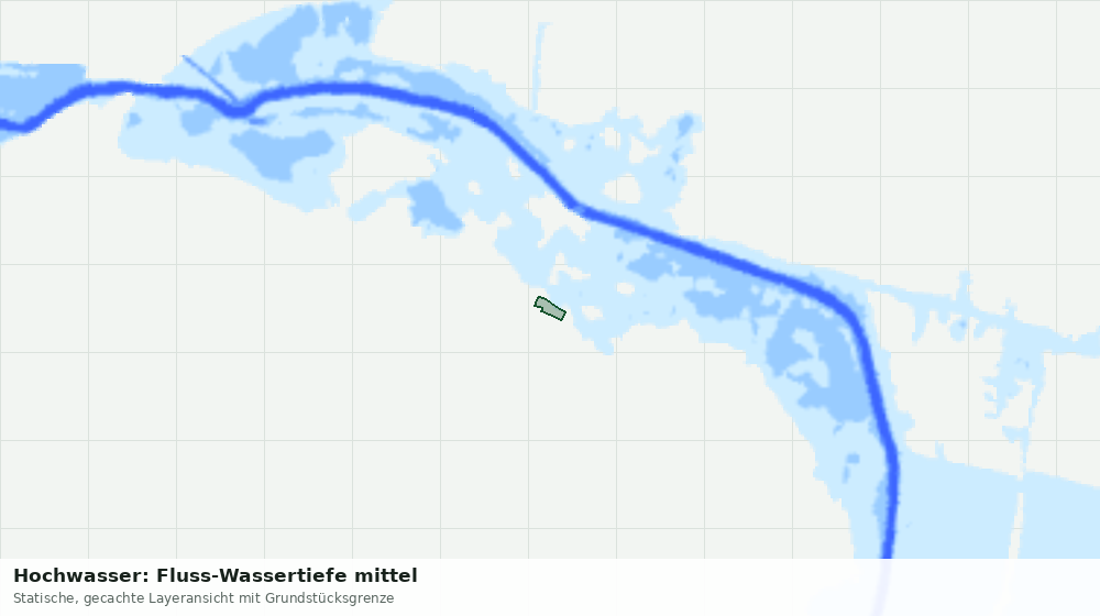 Statische Kartenansicht: Hochwasser: Fluss-Wassertiefe mittel