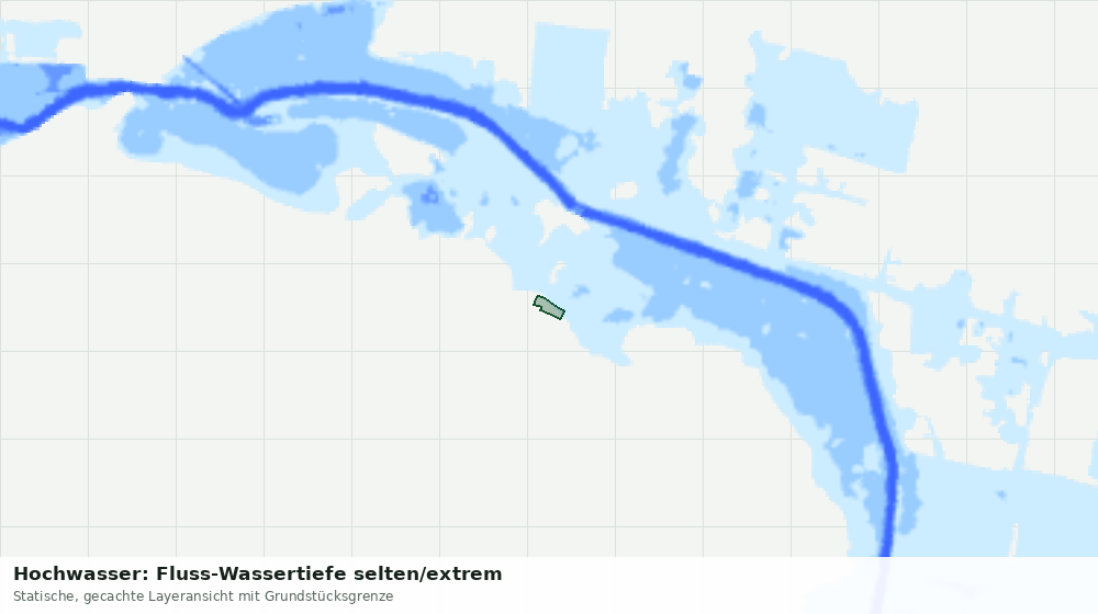 Statische Kartenansicht: Hochwasser: Fluss-Wassertiefe selten/extrem