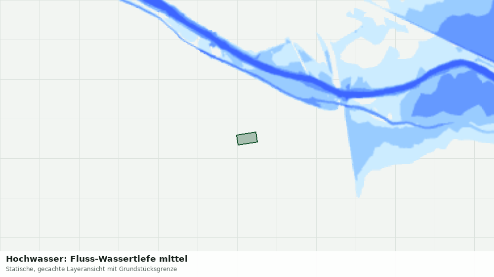 Statische Kartenansicht: Hochwasser: Fluss-Wassertiefe mittel