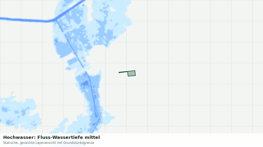 Statische Kartenansicht: Hochwasser: Fluss-Wassertiefe mittel
