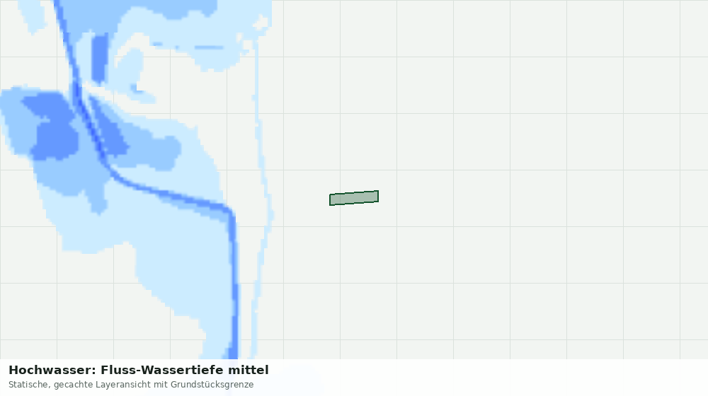 Statische Kartenansicht: Hochwasser: Fluss-Wassertiefe mittel