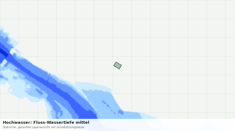 Statische Kartenansicht: Hochwasser: Fluss-Wassertiefe mittel