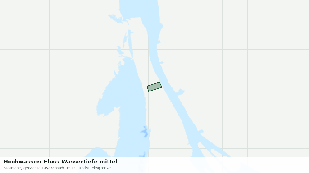 Statische Kartenansicht: Hochwasser: Fluss-Wassertiefe mittel