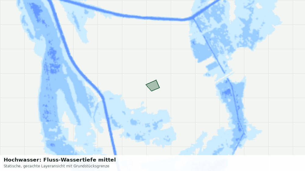 Statische Kartenansicht: Hochwasser: Fluss-Wassertiefe mittel