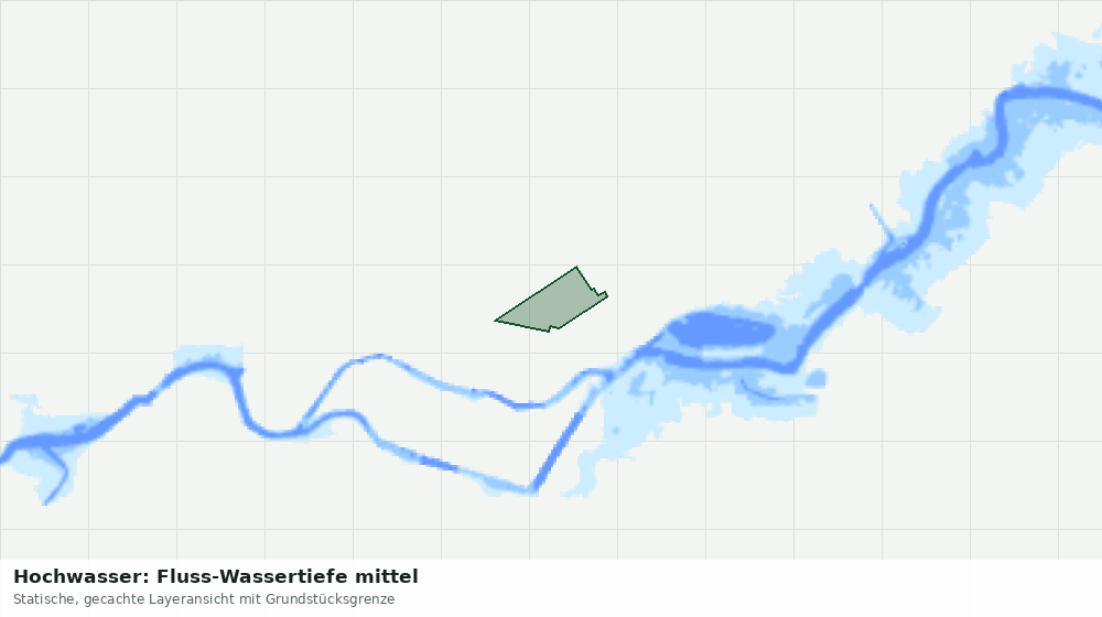 Statische Kartenansicht: Hochwasser: Fluss-Wassertiefe mittel