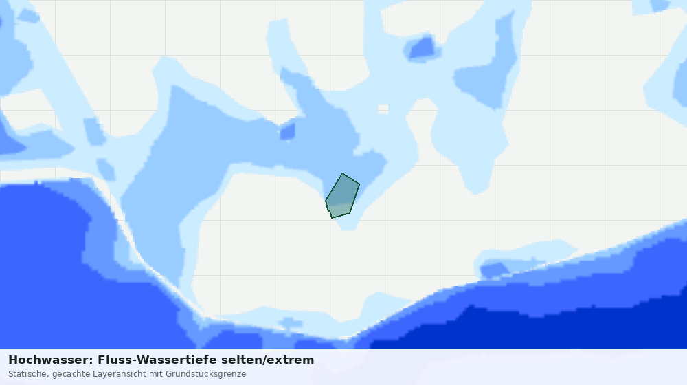 Statische Kartenansicht: Hochwasser: Fluss-Wassertiefe selten/extrem
