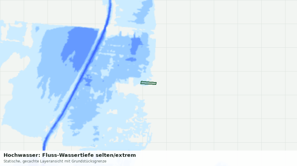 Statische Kartenansicht: Hochwasser: Fluss-Wassertiefe selten/extrem