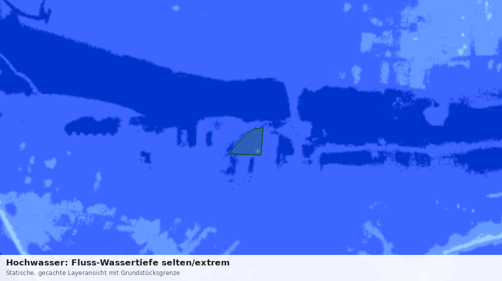 Statische Kartenansicht: Hochwasser: Fluss-Wassertiefe selten/extrem