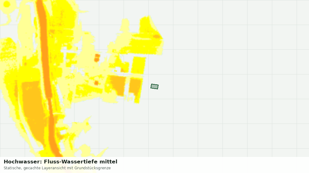 Statische Kartenansicht: Hochwasser: Fluss-Wassertiefe mittel