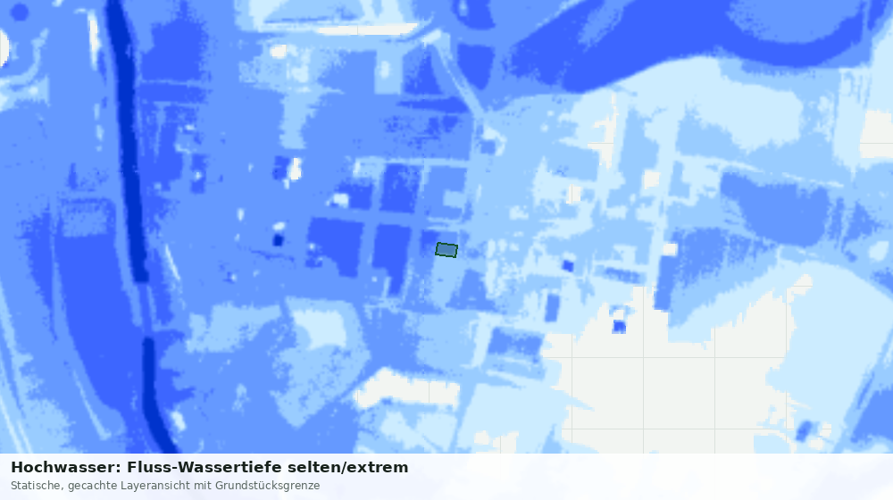 Statische Kartenansicht: Hochwasser: Fluss-Wassertiefe selten/extrem