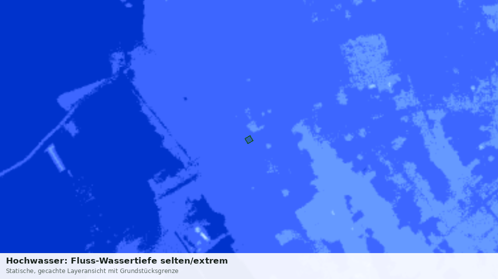 Statische Kartenansicht: Hochwasser: Fluss-Wassertiefe selten/extrem