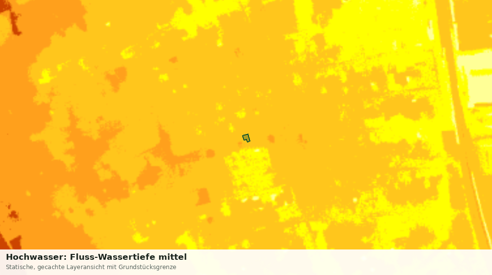 Statische Kartenansicht: Hochwasser: Fluss-Wassertiefe mittel