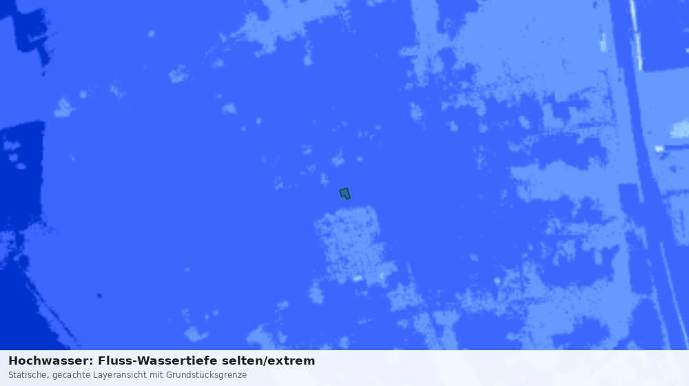 Statische Kartenansicht: Hochwasser: Fluss-Wassertiefe selten/extrem