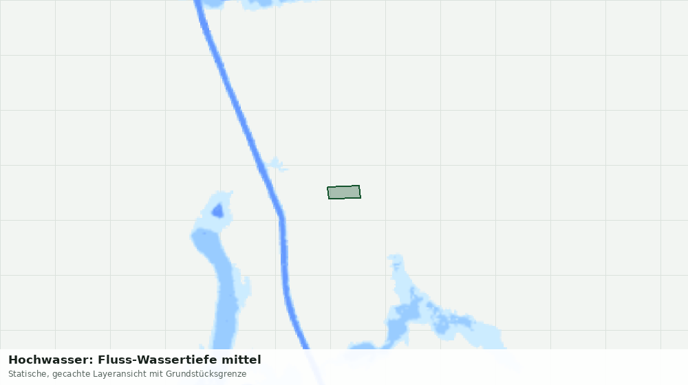 Statische Kartenansicht: Hochwasser: Fluss-Wassertiefe mittel