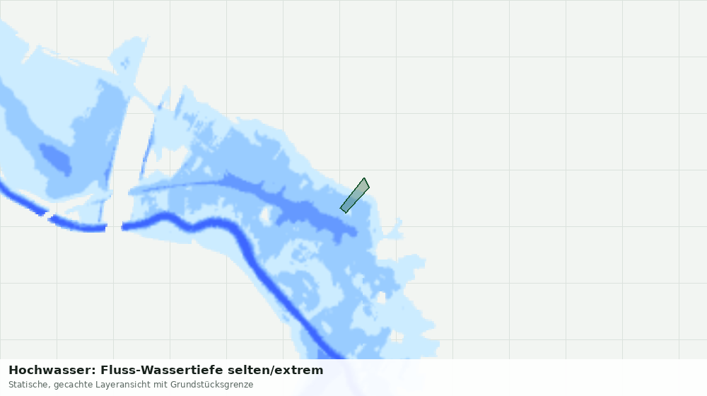 Statische Kartenansicht: Hochwasser: Fluss-Wassertiefe selten/extrem