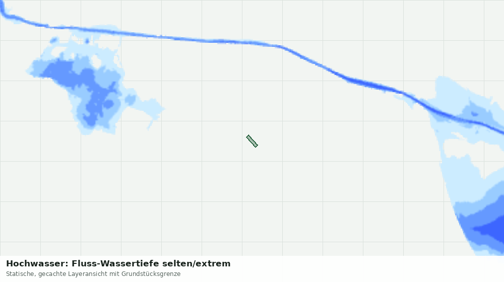 Statische Kartenansicht: Hochwasser: Fluss-Wassertiefe selten/extrem