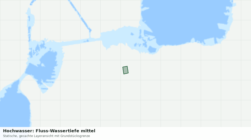 Statische Kartenansicht: Hochwasser: Fluss-Wassertiefe mittel