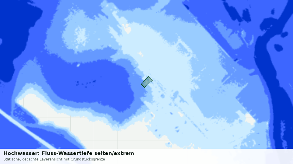 Statische Kartenansicht: Hochwasser: Fluss-Wassertiefe selten/extrem