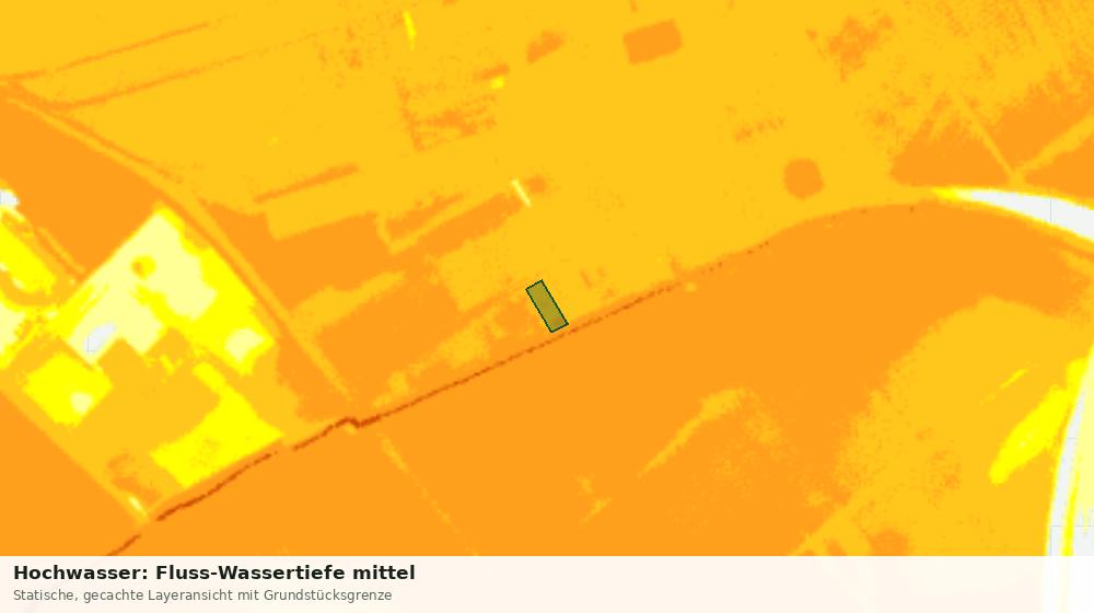 Statische Kartenansicht: Hochwasser: Fluss-Wassertiefe mittel