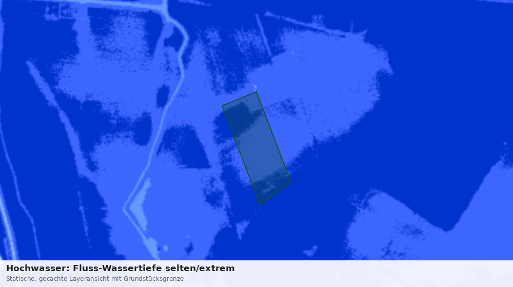 Statische Kartenansicht: Hochwasser: Fluss-Wassertiefe selten/extrem