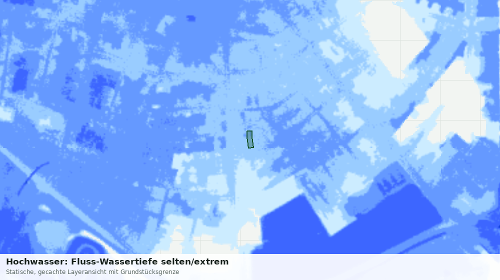 Statische Kartenansicht: Hochwasser: Fluss-Wassertiefe selten/extrem