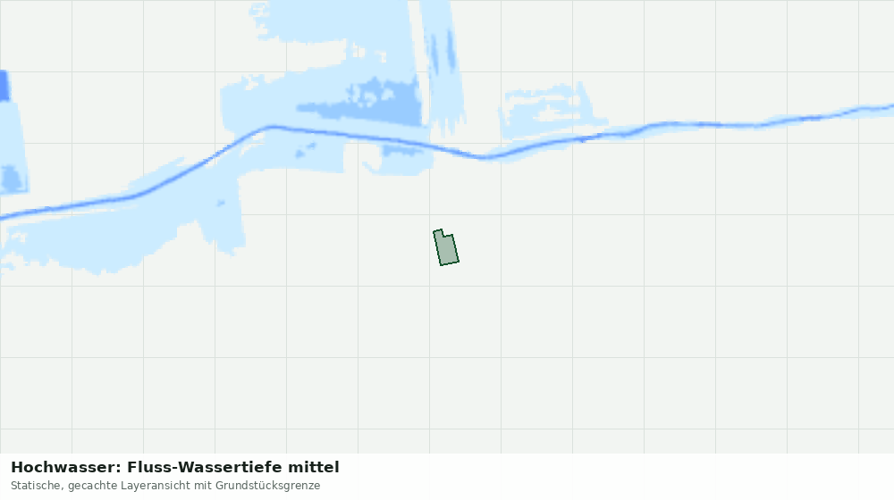 Statische Kartenansicht: Hochwasser: Fluss-Wassertiefe mittel