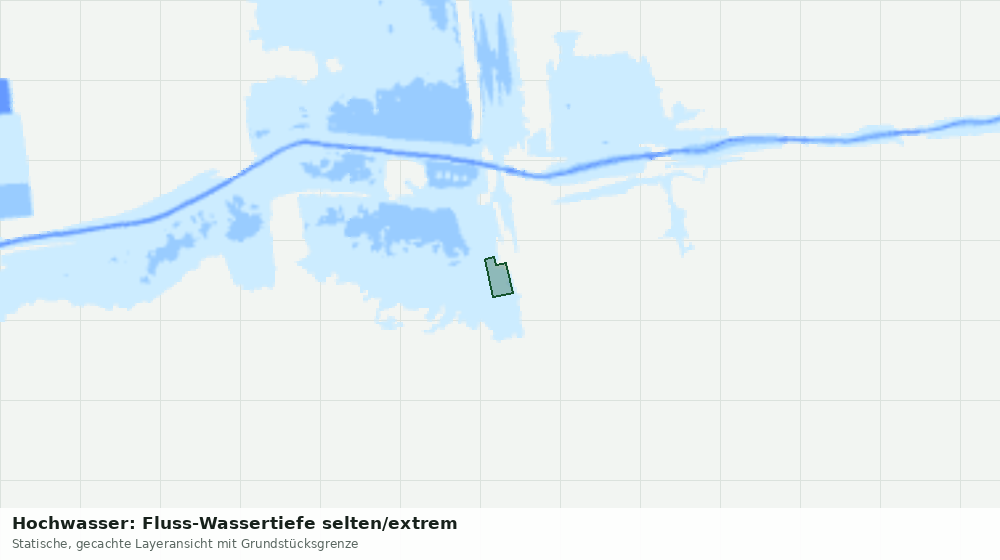 Statische Kartenansicht: Hochwasser: Fluss-Wassertiefe selten/extrem