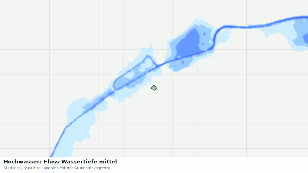 Statische Kartenansicht: Hochwasser: Fluss-Wassertiefe mittel