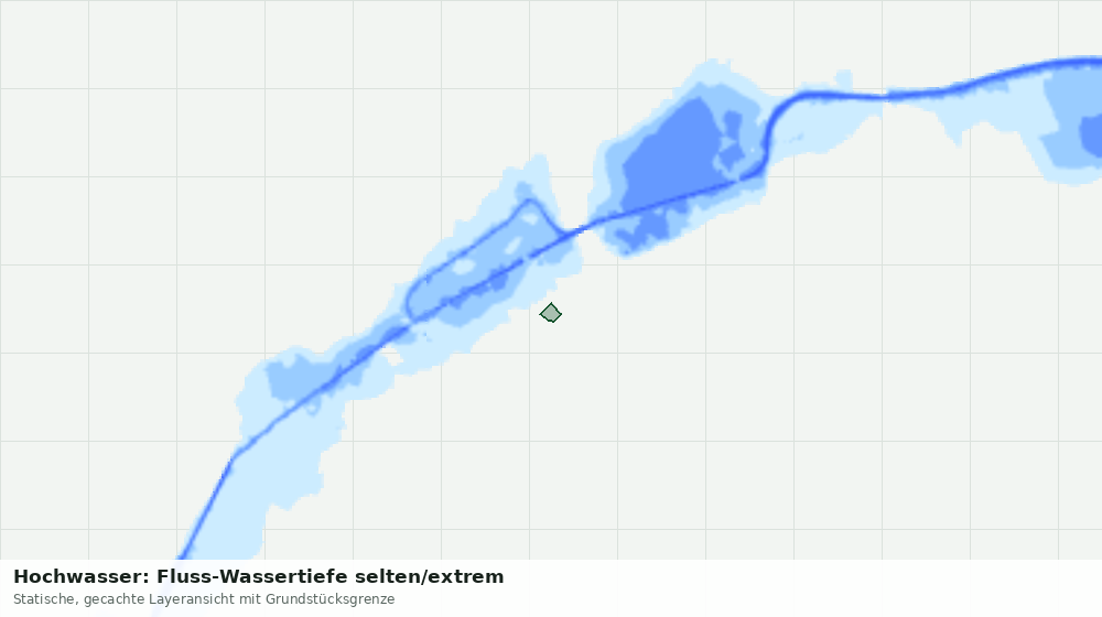 Statische Kartenansicht: Hochwasser: Fluss-Wassertiefe selten/extrem