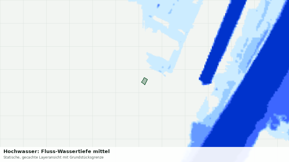 Statische Kartenansicht: Hochwasser: Fluss-Wassertiefe mittel