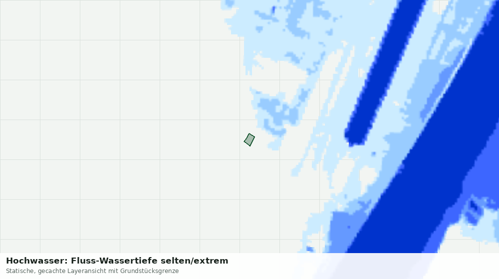 Statische Kartenansicht: Hochwasser: Fluss-Wassertiefe selten/extrem