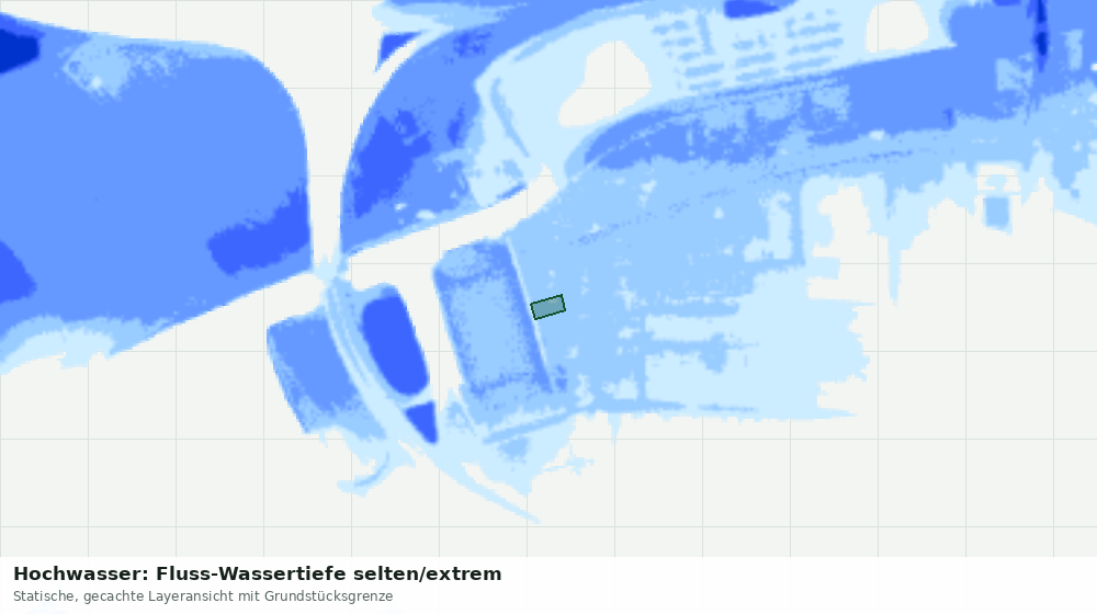Statische Kartenansicht: Hochwasser: Fluss-Wassertiefe selten/extrem